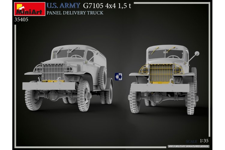 1:35 MiniArt 35405 U.S. Army G7105 4x4 1,5 t Panel Delivery Truck - Min35405 renders 9 - MIN35405