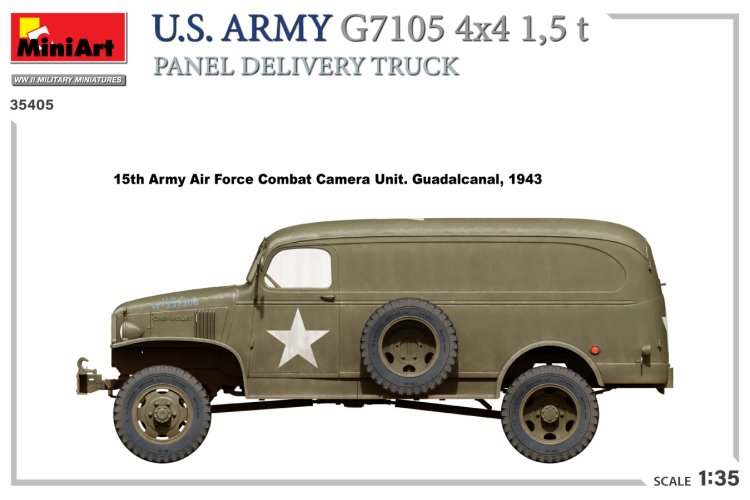 1:35 MiniArt 35405 U.S. Army G7105 4x4 1,5 t Panel Delivery Truck - Min35405 side views1 - MIN35405