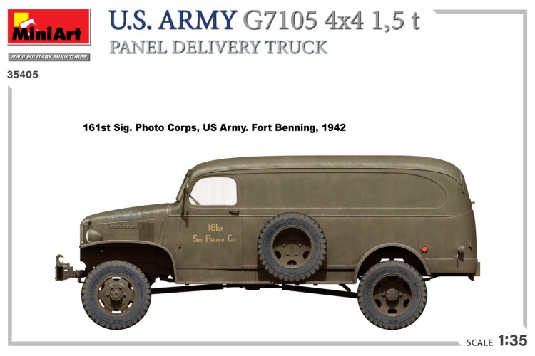 1:35 MiniArt 35405 U.S. Army G7105 4x4 1,5 t Panel Delivery Truck - Min35405 side views3 - MIN35405