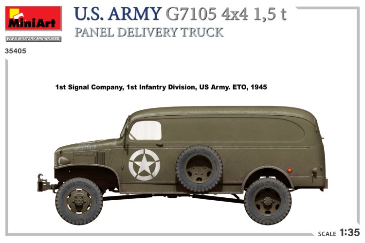 1:35 MiniArt 35405 U.S. Army G7105 4x4 1,5 t Panel Delivery Truck - Min35405 side views4 - MIN35405