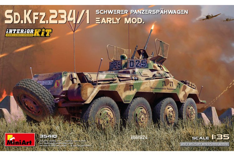 1:35 MiniArt 35410 Sd.Kfz.234/1 Schwerer Panzersp&auml;hwagen - Vroege Productie met Volledig Interieur - Min35410 1 - MIN35410