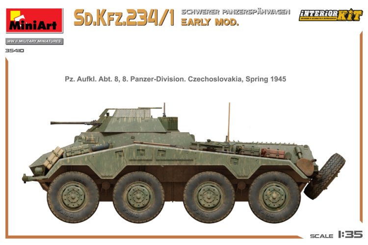 1:35 MiniArt 35410 Sd.Kfz.234/1 Schwerer Panzersp&auml;hwagen - Vroege Productie met Volledig Interieur - Min35410 16 - MIN35410
