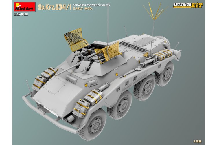 1:35 MiniArt 35410 Sd.Kfz.234/1 Schwerer Panzersp&auml;hwagen - Vroege Productie met Volledig Interieur - Min35410 4 - MIN35410