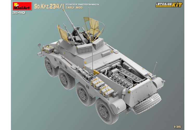 1:35 MiniArt 35410 Sd.Kfz.234/1 Schwerer Panzersp&auml;hwagen - Vroege Productie met Volledig Interieur - Min35410 5 - MIN35410