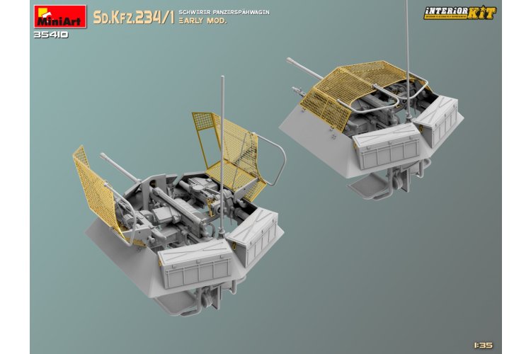 1:35 MiniArt 35410 Sd.Kfz.234/1 Schwerer Panzersp&auml;hwagen - Vroege Productie met Volledig Interieur - Min35410 7 - MIN35410