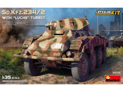 1:35 MiniArt 35416 Sd.Kfz.234/2 met "Luchs" Turret en Volledig Interieur - Min35416 1 - MIN35416