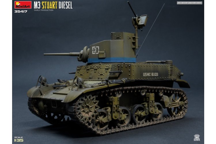 1:35 MiniArt 35417 M3 Stuart Diesel Vroege Productie - Tank - Min35417 10 - MIN35417