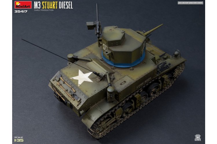1:35 MiniArt 35417 M3 Stuart Diesel Vroege Productie - Tank - Min35417 12 - MIN35417