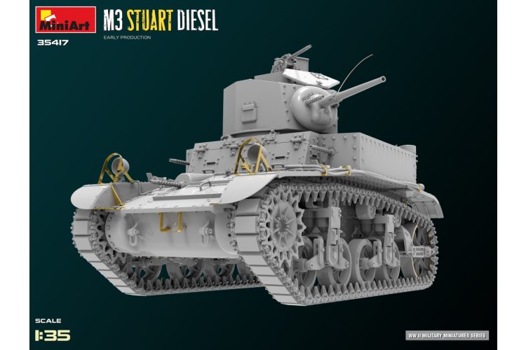 1:35 MiniArt 35417 M3 Stuart Diesel Vroege Productie - Tank - Min35417 3 - MIN35417