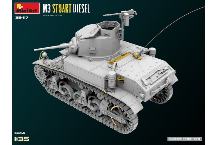 1:35 MiniArt 35417 M3 Stuart Diesel Vroege Productie - Tank - Min35417 6 - MIN35417