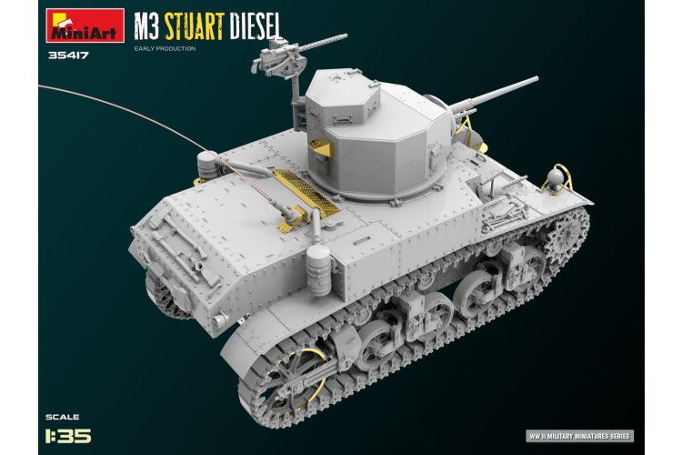 1:35 MiniArt 35417 M3 Stuart Diesel Vroege Productie - Tank - Min35417 7 - MIN35417