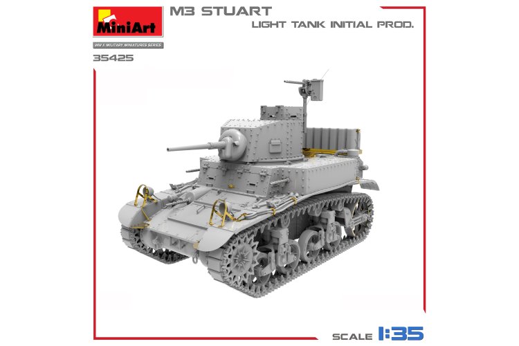 1:35 MiniArt 35425 M3 Stuart - Light Tank - Initial Production - Min35425 2 - MIN35425