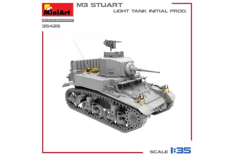 1:35 MiniArt 35425 M3 Stuart - Light Tank - Initial Production - Min35425 6 - MIN35425