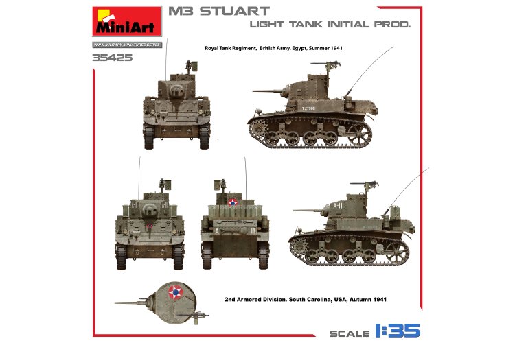 1:35 MiniArt 35425 M3 Stuart - Light Tank - Initial Production - Min35425 8 - MIN35425