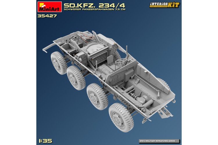 1:35 MiniArt 35427 Sd.Kfz. 234/4 Heavy Armored Reconnaissance Vehicle 7.5cm with Full Interior - Min35427 10 - MIN35427