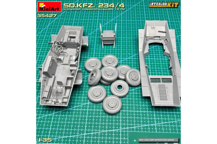 1:35 MiniArt 35427 Sd.Kfz. 234/4 Heavy Armored Reconnaissance Vehicle 7.5cm with Full Interior - Min35427 18 - MIN35427