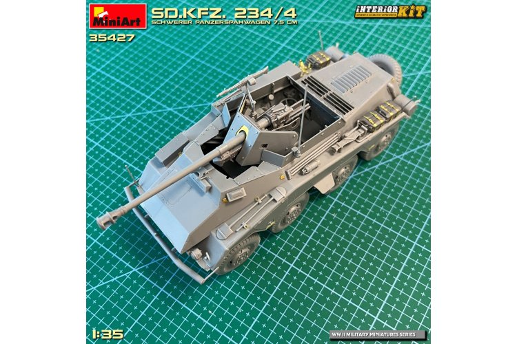 1:35 MiniArt 35427 Sd.Kfz. 234/4 Heavy Armored Reconnaissance Vehicle 7.5cm with Full Interior - Min35427 20 - MIN35427