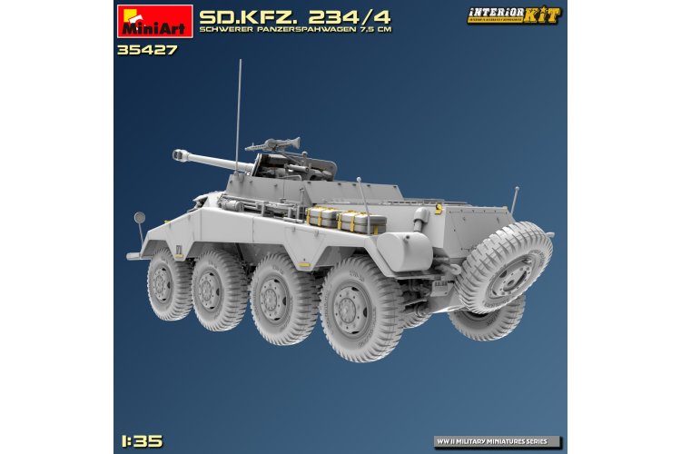 1:35 MiniArt 35427 Sd.Kfz. 234/4 Heavy Armored Reconnaissance Vehicle 7.5cm with Full Interior - Min35427 3 - MIN35427