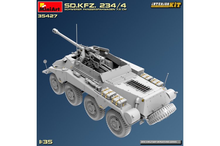 1:35 MiniArt 35427 Sd.Kfz. 234/4 Heavy Armored Reconnaissance Vehicle 7.5cm with Full Interior - Min35427 5 - MIN35427