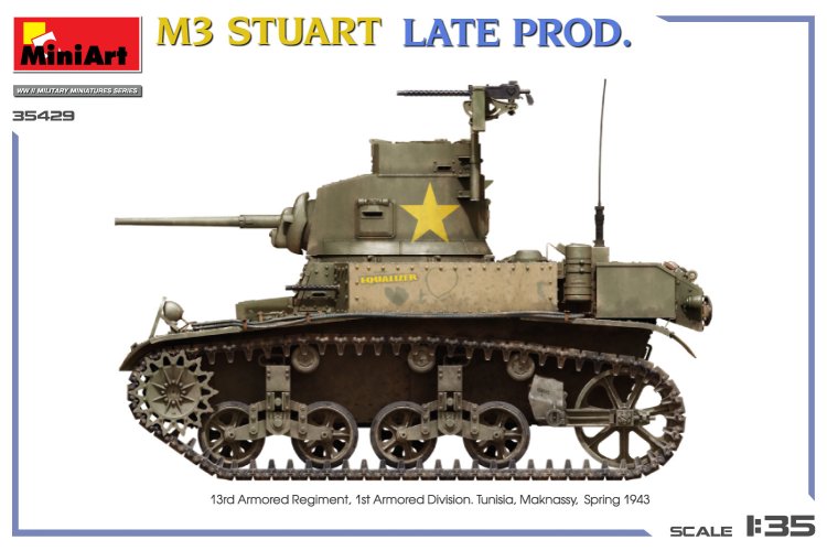 1:35 MiniArt 35429 M3 Stuart - Late Production Version - Interior Set - Tank - Min35429 12 - MIN35429