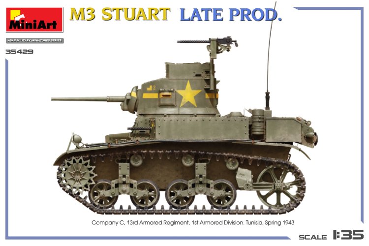 1:35 MiniArt 35429 M3 Stuart - Late Production Version - Interior Set - Tank - Min35429 15 - MIN35429
