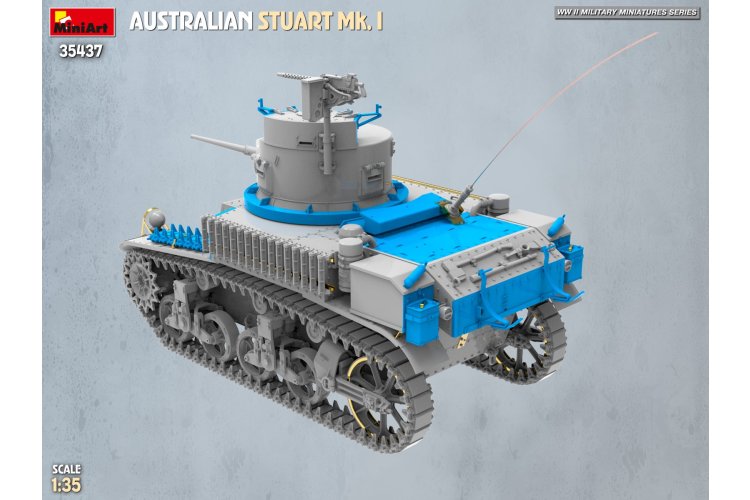 1:35 MiniArt 35437 Australian Stuart Mk. I WWII &ndash; Australian Light Tank - Min35437 7 - MIN35437