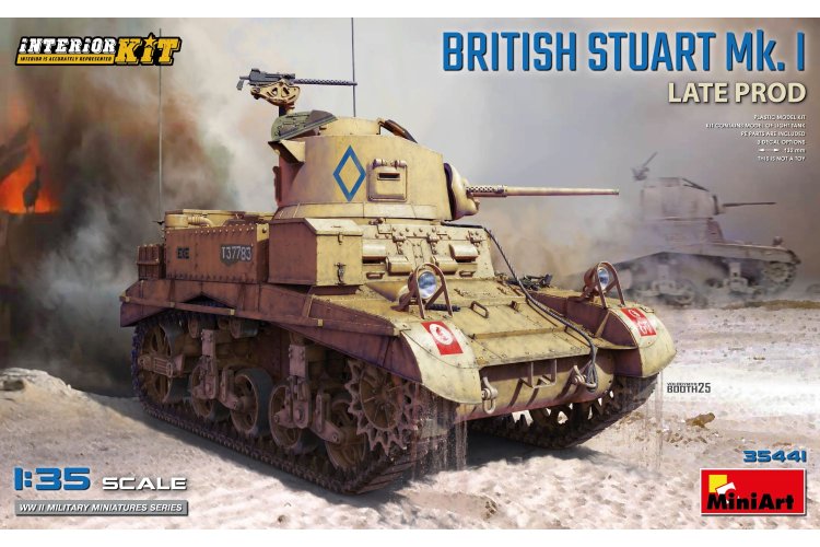 1:35 MiniArt 35441 Britse Stuart Mk.I. Late Productie met Volledige Interieur - Tank - Min35441 1 - MIN35441
