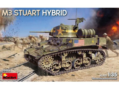 1:35 MiniArt 35446 M3 Stuart Hybrid WWII - Amerikaanse Lichte Tank - Min35446 1 - MIN35446