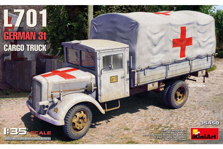 1:35 MiniArt 35450 Opel Blitz L701 - WWII German 3Ton Cargo Truck - Min35450 1 - MIN35450