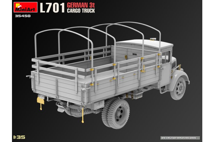 1:35 MiniArt 35450 Opel Blitz L701 - WWII German 3Ton Cargo Truck - Min35450 3 - MIN35450