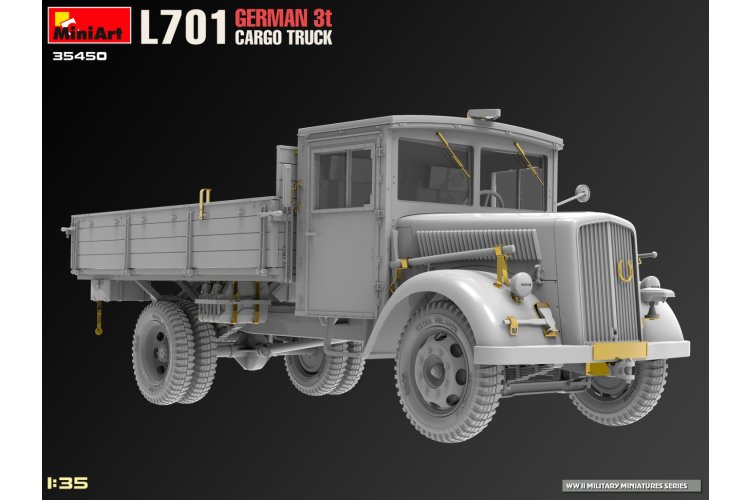 1:35 MiniArt 35450 Opel Blitz L701 - WWII German 3Ton Cargo Truck - Min35450 4 - MIN35450