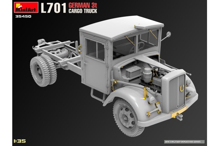 1:35 MiniArt 35450 Opel Blitz L701 - WWII German 3Ton Cargo Truck - Min35450 8 - MIN35450