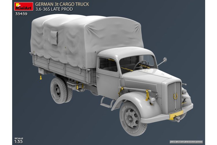 1:35 MiniArt 35459 German Opel Blitz 3t &ndash; 3.5-36s Late Production WWII &ndash; Military Truck - Min35459 2 - MIN35459