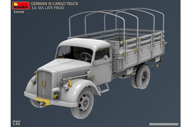 1:35 MiniArt 35459 German Opel Blitz 3t &ndash; 3.5-36s Late Production WWII &ndash; Military Truck - Min35459 3 - MIN35459