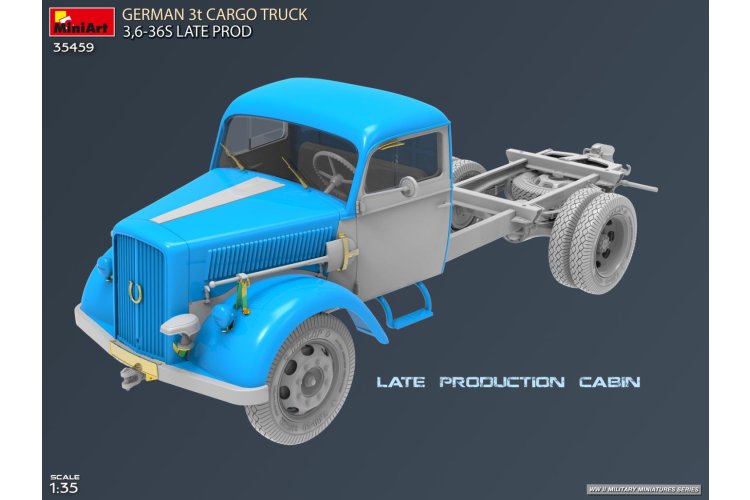 1:35 MiniArt 35459 German Opel Blitz 3t &ndash; 3.5-36s Late Production WWII &ndash; Military Truck - Min35459 6 - MIN35459