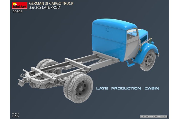 1:35 MiniArt 35459 German Opel Blitz 3t &ndash; 3.5-36s Late Production WWII &ndash; Military Truck - Min35459 7 - MIN35459