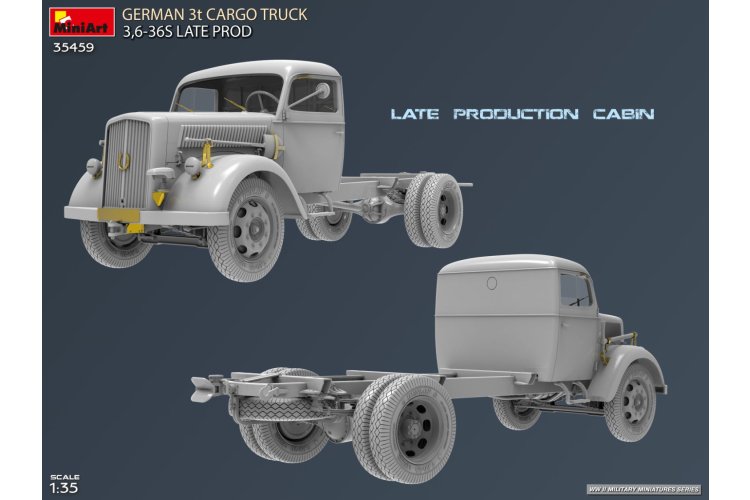 1:35 MiniArt 35459 German Opel Blitz 3t &ndash; 3.5-36s Late Production WWII &ndash; Military Truck - Min35459 8 - MIN35459