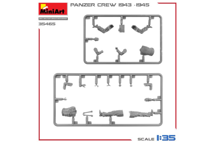 1:35 MiniArt 35465 German Panzer Crew - WWII 1943-1945 - 4 Figures - Min35465 4 - MIN35465