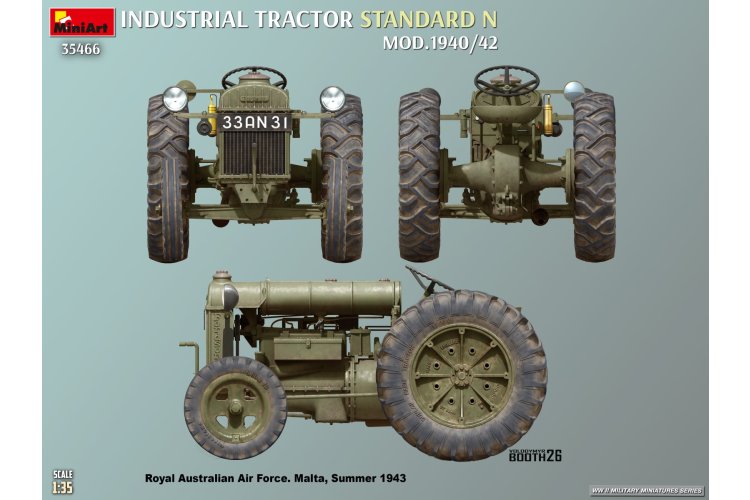 1:35 MiniArt 35466 Fordson N Industrial Tractor Standard N Mod. 1940/42 &ndash; British Tractor - Min35466 3 - MIN35466
