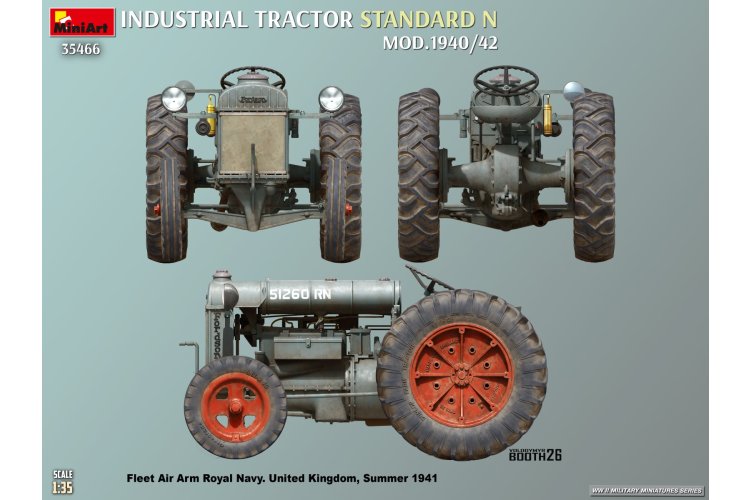 1:35 MiniArt 35466 Fordson N Industrial Tractor Standard N Mod. 1940/42 &ndash; British Tractor - Min35466 4 - MIN35466