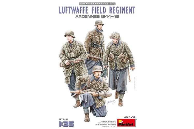 1:35 MiniArt 35479 Luftwaffe Veldregiment Ardennen 1944-45 WWII - 4 Figuren - Min35479 1 - MIN35479