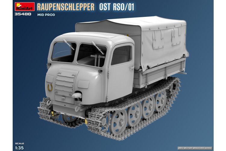 1:35 MiniArt 35480 Steyr RSO Raupenschlepper Ost RSO/01 - Mid Productie - Militair Rupsvoertuig - Min35480 2 - MIN35480