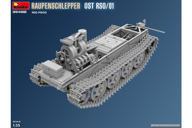 1:35 MiniArt 35480 Steyr RSO Raupenschlepper Ost RSO/01 - Mid Productie - Militair Rupsvoertuig - Min35480 7 - MIN35480