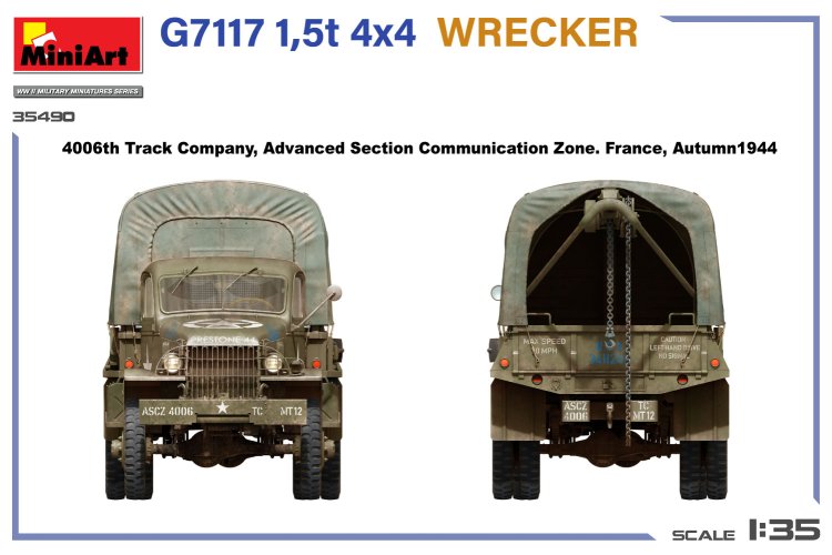 1:35 MiniArt 35490 Chevrolet G506 - G7117 1.5t 4x4 Wrecker - Military Recovery Vehicle - Truck - Min35490 13 - MIN35490