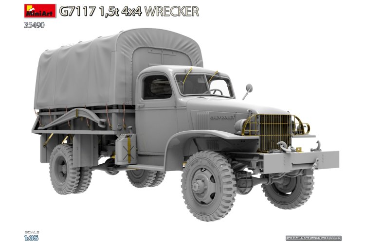 1:35 MiniArt 35490 Chevrolet G506 - G7117 1.5t 4x4 Wrecker - Military Recovery Vehicle - Truck - Min35490 2 - MIN35490