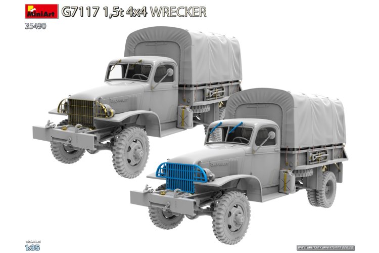 1:35 MiniArt 35490 Chevrolet G506 - G7117 1.5t 4x4 Wrecker - Military Recovery Vehicle - Truck - Min35490 3 - MIN35490