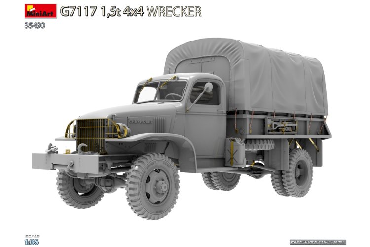 1:35 MiniArt 35490 Chevrolet G506 - G7117 1.5t 4x4 Wrecker - Military Recovery Vehicle - Truck - Min35490 4 - MIN35490