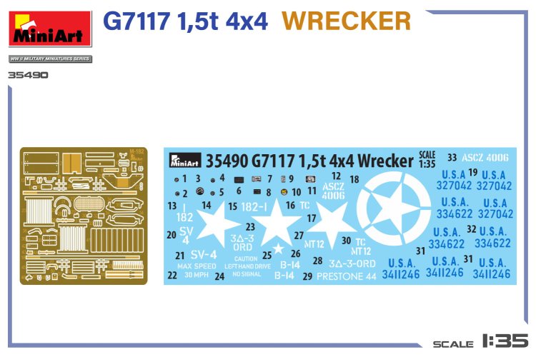 1:35 MiniArt 35490 Chevrolet G506 - G7117 1.5t 4x4 Wrecker - Military Recovery Vehicle - Truck - Min35490 9 - MIN35490