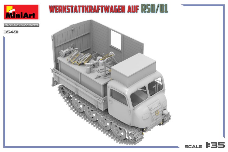 1:35 MiniArt 35491 Werkstattkraftwagen auf Steyr RSO/01 WWII - Duits Militair Voertuig - Min35491 6 - MIN35491