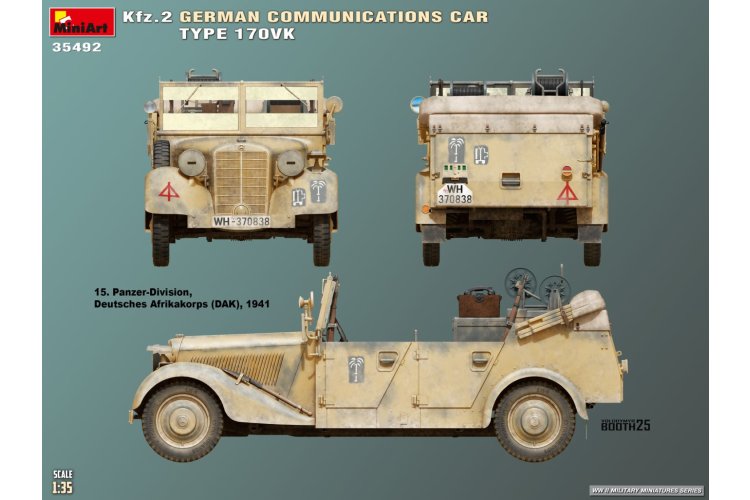 1:35 MiniArt 35492 Kfz.2 Type 170VK - Militair Duits Communicatievoertuig - Min35492 14 - MIN35492